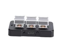 Bewinner Mini Clavier Ergonomique à 3 Touches, Raccourci Personnalisable pour Un Flux de Travail Fluide dans Les Environnements Professionnels (Black)