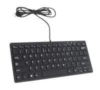 Bewinner Mini Clavier Filaire USB Ultra Fin, Clavier D'ordinateur Compact 78 Touches avec Touches Ciseaux, Clavier Externe Plug and Play pour Ordinateur Portable, Bureau, Bureau, Maison(Le Noir)