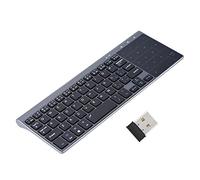 Bewinner Mini Clavier sans Fil 2,4 GHz avec Pavé Tactile - Portable pour PC, Notebook, TV et Voyage en Plein Air