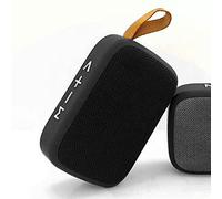 Bewinner Mini Haut-Parleur Bluetooth Portable avec Dragonne, Haut-Parleur Stéréo sans Fil, Caisson de Basses, Prise en Charge de la Carte Mémoire USB FM, Son Clair pour l'extérieur, Noir