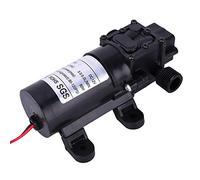 Bewinner Mini Pompe à Membrane à Reflux DC 12 V, Auto-amorçante, Sortie d'Eau Droite 1/2", 80 W, 0,08 KW, Pompe à Eau électrique à Membrane pour Eau Propre, Résistante à la Corrosion avec