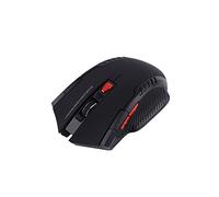 Bewinner Mini Souris de Jeu Optique sans Fil Portable 2,4 GHz pour Ordinateur Portable, 6 Boutons 800/1200 DPI Réglable, Rouge, Souris de Voyage Compacte avec économie d'énergie Intelligente,