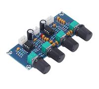 Bewinner Module de Préampli Double Canal NE5532, Carte de tonalité de PréAmplificateur pour Amplificateur Numérique DC 12V-24V, 2 Câbles de Connexion