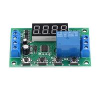 Bewinner Module de Relais de Minuterie Réglable à Affichage LED 12V, Interrupteur de Commande d'automatisation Numérique 24 Fonctions 0,01s-999min 5A (24V)