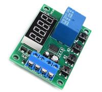 Bewinner Module de Relais de Minuterie Réglable à Affichage LED 12V, Interrupteur de Commande d'automatisation Numérique 24 Fonctions 0,01s-999min 5A (5V)