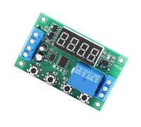 Bewinner Module de Relais de Minuterie Réglable à Affichage LED 12V, Interrupteur de Commande d'automatisation Numérique 24 Fonctions 0,01s-999min 5A (12V)