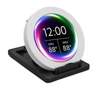 Bewinner Moniteur de Température D'ordinateur, écran LCD Rond de 2,8 Pouces HD Micro PC Sensor Panel Display, Affichage de la Température du PC HD Micro USB Dimmable, PC CPU Data Monitor