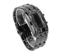 Bewinner Montre LED Affichage Binaire Structure en Arc Convexe Résistance | Montre numérique binaire, accessoire Geek Tech, bracelet à arc convexe, contre les éclaboussures quotidiennes de 30 m,