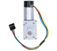 Bewinner Moteur à Engrenage à Vis sans Fin DC 12 V 10 Tr/min avec Encodeur, Moteur à Engrenages de Réduction Entièrement en Métal Autobloquant, Entraînement Industriel à Haute Torsion, Arbre D 0,2