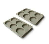 Bewinner Moule à Dessous de Verre Rond en Silicone, Design à 2 Cavités