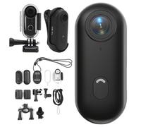 Bewinner Nouveau Kit Pro de Caméra Collier pour Animaux de Compagnie WiFi 4K 8MP | Caméra d'action sans Fil Portable | Caméra Casque Grand Angle 120° avec Boîtier sous-Marin pour Les