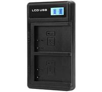 Bewinner NP-BN1 Chargeur de Batterie USB pour Double Appareil Photo avec écran LCD, Station de Charge Portable à 2 Emplacements, Entrée 5 V Via Batterie Externe ou Ordinateur Portable