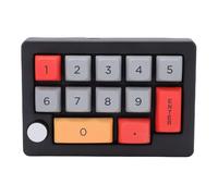 Bewinner Numpad Mécanique avec Bouton, 12 Clavier Macro Programmable Clés, Clavier Numérique USB Hotlit USB Hotlit RVB pour Le Jeu, Le Travail, la productivité du Bureau (Black)