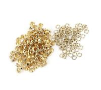 Bewinner Oeillets et Rondelles en Métal doré de 5mm, 200 Pièces, pour Sacs Artisanaux en Cuir, Ensemble D'œillets Décoratifs en Laiton pour Vêtements et Bagages