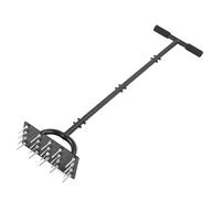 Bewinner Outil D'Aérateur de Pelouse avec 20 Pointes Dentelées, 34,6 Pouces T Pédale de Pied de Poignée pour Aération de Sol Facile, Aérateur de Noyau de Cour Manuel pour l'herbe Plus