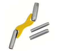 Bewinner Outil de Maçonnerie à Double extrémité 1/2 5/8 3/4 7/8 Pouces Finisseur de Joint de Brique Convexe pour la Finition des Murs et des Sols, Outil de Maçonnerie en Aluminium et en Fer (YELLOW)