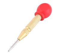 Bewinner Outil De Marquage De Poinçon sans Marteau, Outil De Fabrication Dimple, Pointe HSS + Poignée en Laiton/Acier Au Carbone + Capuchon De Protection Rouge(Or)