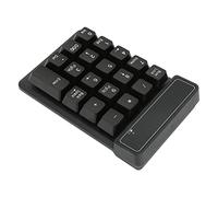 Bewinner Pavé Numérique Fil, pavé Numérique 19 Touches 2,4 GHz, Portable Ergonomique, Conception Légère et étanche pour Ordinateur de Bureau, Longue Durée de Vie de la Batterie Noir