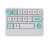 Bewinner Pavé Numérique Mécanique RVB sans Fil, pavé Numérique Programmable Macro échangeable à Chaud avec Joystick, Bouton, Clavier Tri-Mode à 15 Touches pour Jeux, Ordinateur Portable (Blanc Vert)