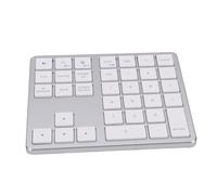 Bewinner Pavé Numérique sans Fil, Clavier Rechargeable Bluetooth 5.0 2.4G à 35 Touches (White)