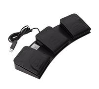 Bewinner Pédale d'action de Commande au Pied USB, 3 Touches Contrôleur MIDI Pédale d'action de Clavier D'ordinateur Programmable Personnalisée pour Jeu Vidéo, Clavier, Souris