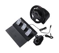 Bewinner Pédales PC Racing Wheel et Floor, Rétroaction LED Dynamique, Roue de Course de 70 Degrés, Palette Shifters Roue D'entraînement pour le Commutateur pour PC