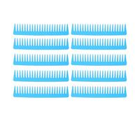 Bewinner Peigne Démêlant à Dents Rondes, Poignée Ergonomique, Outil de Coiffure pour les Déplacements, Matériau en Paille de blé, 10 Pièces (BLUE)