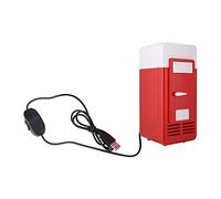 Bewinner Petit Réfrigérateur DC 5V 10W, Réfrigérateur Portable PC USB, Réfrigérateur Mini Bureau/Pièce/Garage, Mini Glacière/Chauffage - Rouge/Noir(rouge)