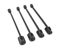 Bewinner Pieds de Table Basse Pliables avec Fer Robuste et Silicone pour Divers Meubles, Lot de 4 Noirs (300 millimètres)