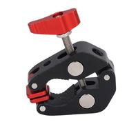 Bewinner Pince Crabe Rouge Super Clamp, Alliage d'aluminium avec Coussin en Silicone, Pince d'appareil Photo Résistante aux Chutes avec Trous de Vis 1/4 et 3/8 pour Supports 'éclairage de