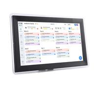 Bewinner Planificateur Mural de 15,6 Pouces Calendrier Numérique et Graphique de Corvée, écran Tactile Intelligent Affichage Interactif pour Le Planificateur de Programmes Familiaux, (Prise UE)