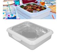 Bewinner Plateaux en Aluminium Portables avec Couvercle, Ensemble de Supports de Plateaux en Aluminium Alimentaire, Support de Poêle en Aluminium à Haute Isolation, Porte-plateau en