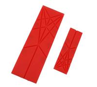 Bewinner Polygones Cuillères à Mesurer Plates 3 en 1, Gadget de Cuisine Pliable avec 6 Tailles, Conception en Silicone et Magnétique pour un Rangement et un Nettoyage Faciles, Bleu (rouge)