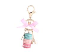 Bewinner Porte-clés Mignon Macaron Tour, Porte-clés en Résine Colorée, Pendentif de Charme pour Sac à Main, Téléphone, Décoration de Voiture (GREEN)