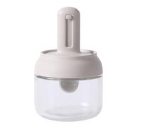 Bewinner Pot à Épices 3 en 1, Verre Transparent avec Cuillère Rétractable et Couvercle Scellé, Récipient de Rangement pour Cuisine, Camping et Randonnée