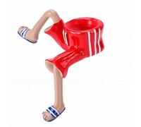 Bewinner Pot de Fleur Amusant en Forme de Bas du Corps, Pot de Fleurs Compact en Résine Imperméable pour Plantes Succulentes, de Plante Mignon Unique avec Short Rouge, Mini de Bureau pour Petites
