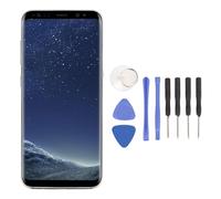 Bewinner pour S8 G950 SM-G950F Remplacement de L'écran D'affichage LCD, 5,8 Pouces Tactile LCD Numériseur Remplacement avec Cadre, Écran Numériseur AMOLED (Silver)