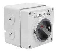 Bewinner Prise de Commutateur Extérieure étanche à la Poussière, Isolation IP66, Marche/arrêt Rotatif, Boutons de Commande Industriels 250 V 32 A et Indicateurs avec Verrouillage de sécurité (2P20A)
