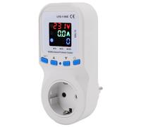 Bewinner Prise de Protection de Courant de Tension Réglable, Protecteur Automatique de Surtension 1-16A, Protection contre les Surintensités avec Affichage LED, Temps de Retard Réglable, électricité