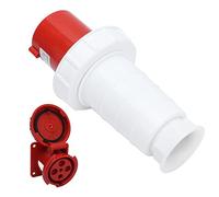 Bewinner Prise et Fiche Industrielle 4 Broches 63A Triphasée | Connecteur d\'alimentation robuste, conforme à la norme IP67, contacts en cuivre massif, bague d\'étanchéité