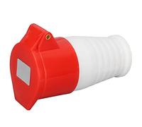 Bewinner Prise Industrielle IP44 étanche, Connecteur CEE à 5 Broches, 16a, 220-380V, Prévention du Vieillissement, Prise Rouge pour Camping Caravanes, Alimentation Extérieure (Tête femelle HR-215)