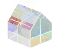 Bewinner PRISM Verre Optique RVB RVB, CRACE CABINE Forme Carrée Couleur Square Lentille en Verre Optique, Dispersion RVB Crystal Window Suncatchers for Physics Teaching Art Indoor Home