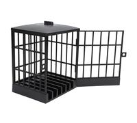 Bewinner Prison de Téléphone Portable avec Boîte de Verrouillage de Minuterie pour 6 Téléphones, Cage de Prison de Téléphone en Plastique Noir avec clé, Support de Smartphone pour Salle de Classe,