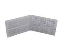 Bewinner Pudding Keycaps 129 Touches PBT Double Take/Attempt Translucide Profil OEM Rose Bicolore pour Claviers Mécaniques 61/64/68/84/87/104/108 Touches (White)