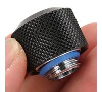 Bewinner Raccord de Compression à Tube Dur de Refroidissement, Raccord de Compression Mâle G1 / 4in, Tuyau Dur de Soutien PETG/PMMA dans Un Diamètre Extérieur de 14 Mm, (Noir)