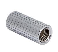 Bewinner Raccord D'extension de Refroidissement par Eau, Adaptateur D'extension Mâle à Femelle à Filetage Interne de 40 Mm, Connecteur de Tube PETG, Durabilité en Laiton Massif, (Argent)