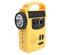 Bewinner Radio d'urgence à Manivelle avec Banque D'énergie Solaire, Radio Météo Portable AM FM SW, Lampe de Poche Lanterne LED, Chargeur de Téléphone USB, Antenne Rétractable pour Le