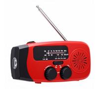 Bewinner Radio d'urgence à Manivelle Solaire |AM/FM avec Batterie 2000 MAh, Lampe de Poche LED et Alarme SOS, Portable pour Une Utilisation en Extérieur et en Cas d'urgence