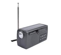 Bewinner Radio d'urgence Portative |Bluetooth 5.2, Chargement Solaire/à Manivelle, Haut-Parleur et Lampe de Poche de 52 Mm, Lecture Multiple pour Le Camping et Les Urgences