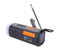 Bewinner Radio d'urgence Solaire à Manivelle 4500 MAh, AM FM SW Bluetooth 5.0, Radio Météo Portable avec Lampe de Poche LED, Lampe de Camping, Alarme SOS, Banque d'alimentation USB